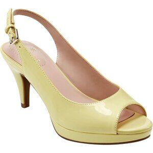 Bandolino Lime 330 Synthetic Faux Leather Women's Melt Buckle Heeled Sandal